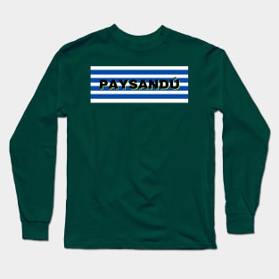 Paysandú City in Uruguay Flag Stripes Long Sleeve T-Shirt